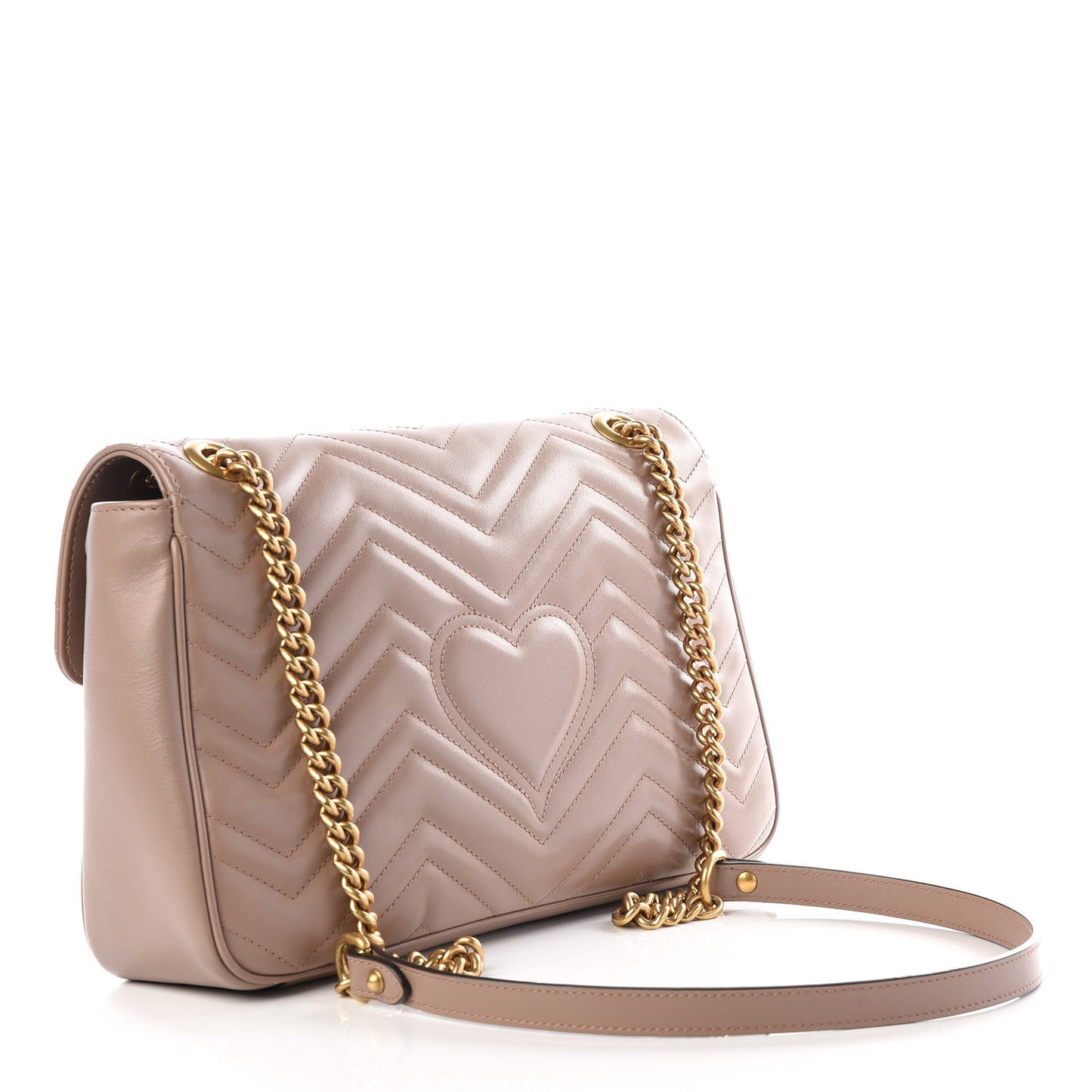 Calfskin Matelasse Medium GG Marmont Shoulder Bag Porcelain Rose