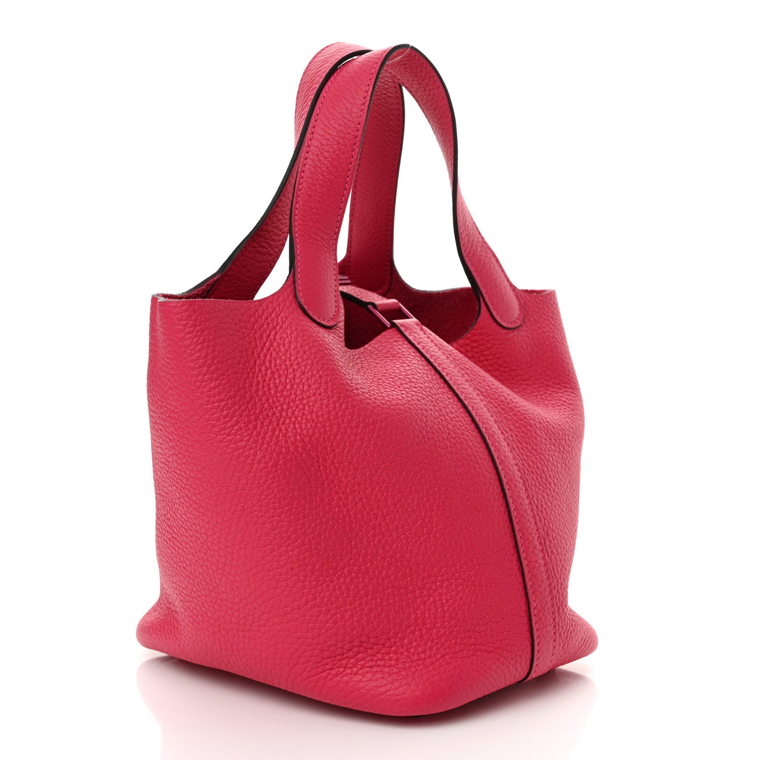 Hermes Taurillon Clemence Monochrome Picotin Lock 18 PM Rose Mexico 3 of 11