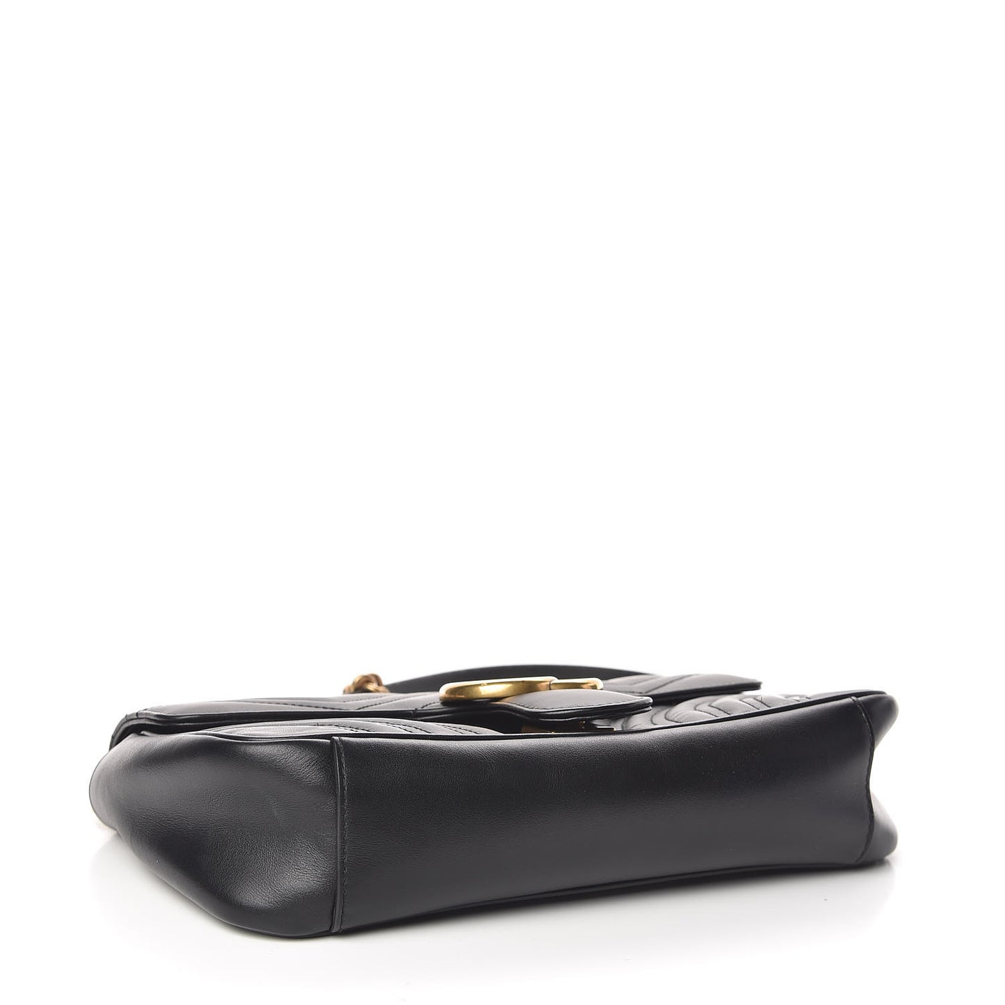 Calfskin Matelasse Small GG Marmont Shoulder Bag Black