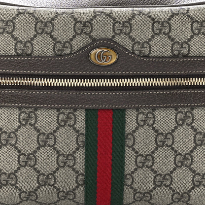 Gucci GG Supreme Monogram Web Small Ophidia Shoulder Bag Brown 9 of 12