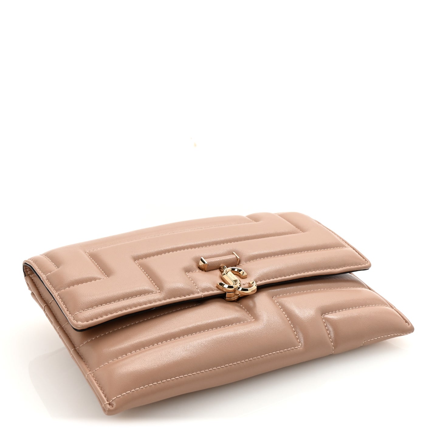 Nappa Quilted Square Avenue Envelope Pouch Ballet Pink