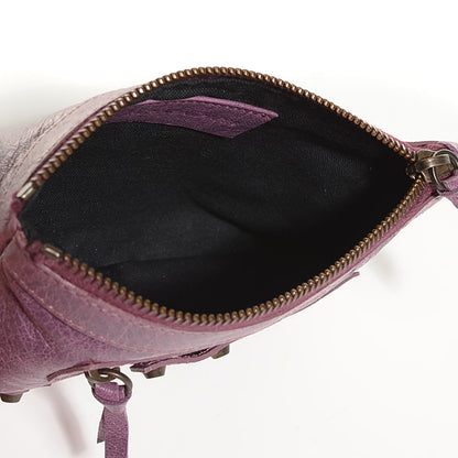 Balenciaga Agneau Classic Hardware M Porte-Monnaie Coin Purse Murier 5 of 10