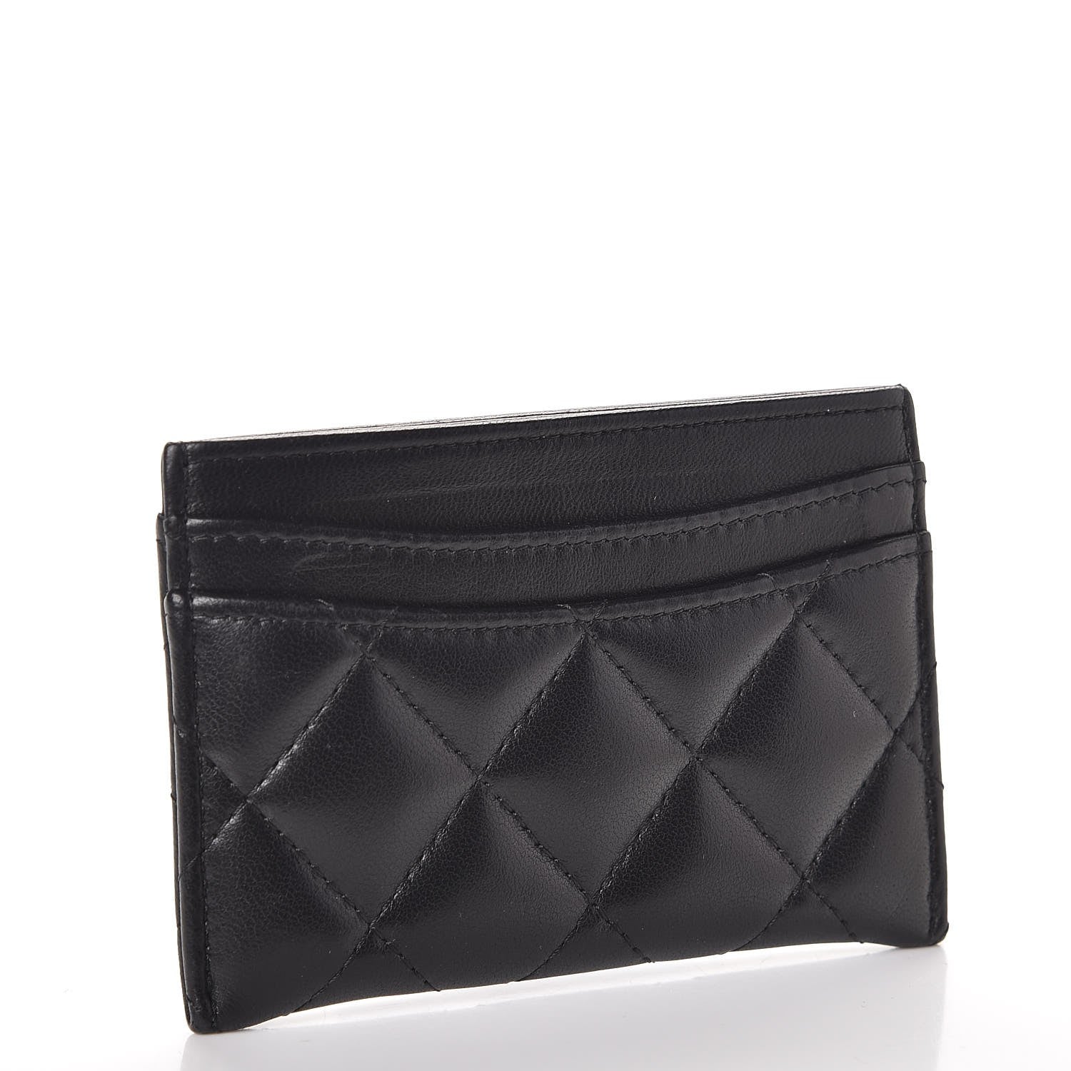 Chanel Lambskin Quilted Card Holder Black 3 of 9