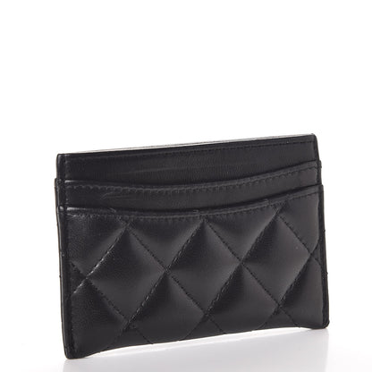 Chanel Lambskin Quilted Card Holder Black 3 of 9