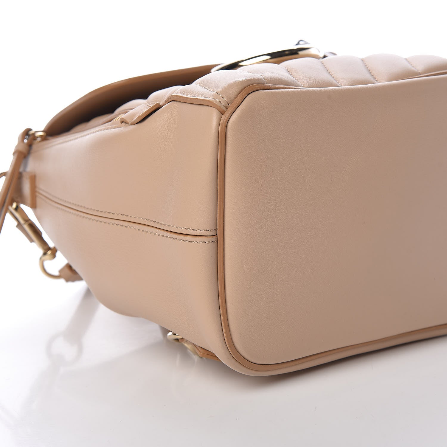 Chloe Calfskin Quilted Medium Faye Backpack Pearl Beige 8 of 14