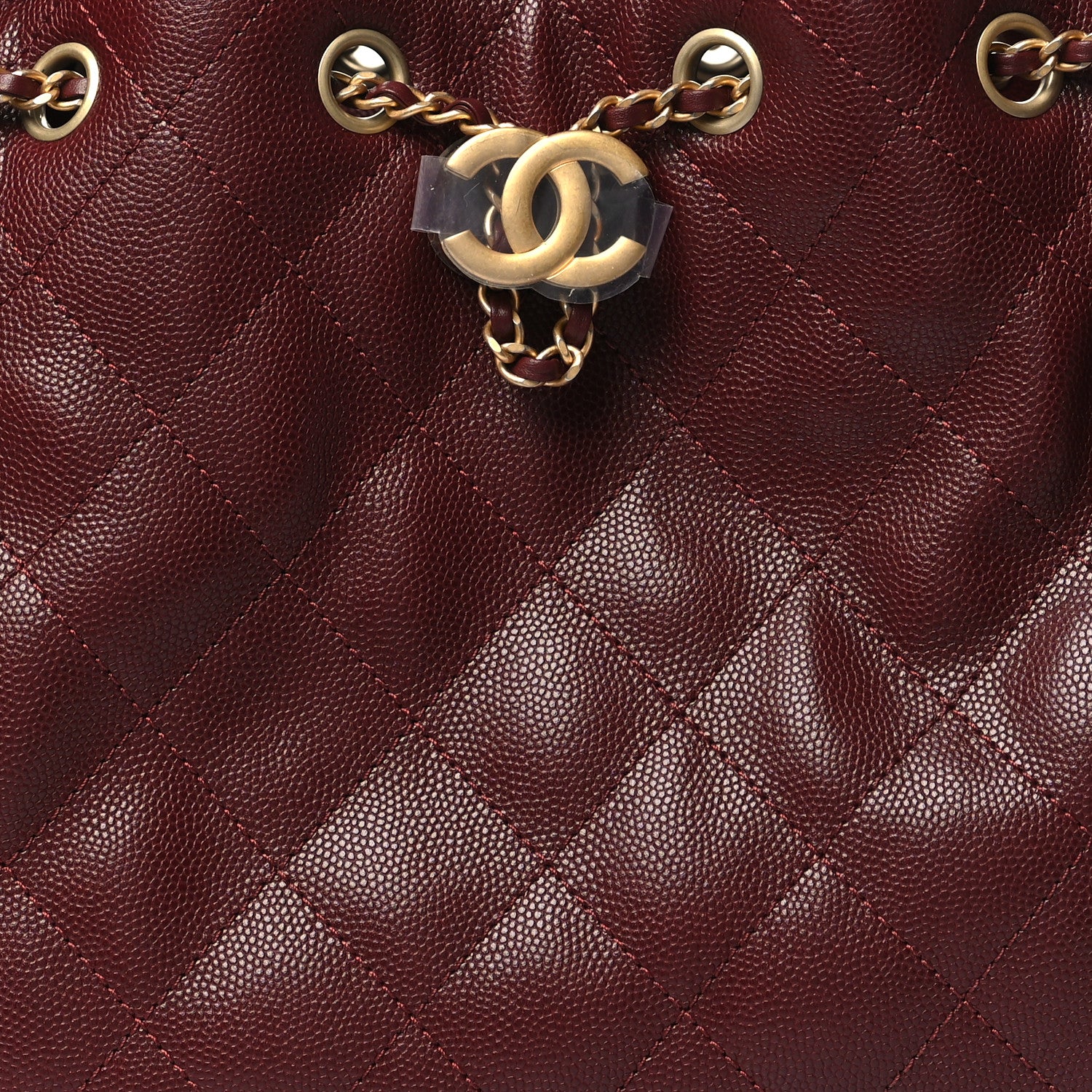 Chanel Caviar Quilted Small Chanel 25 Handbag Burgundy 8 of 11