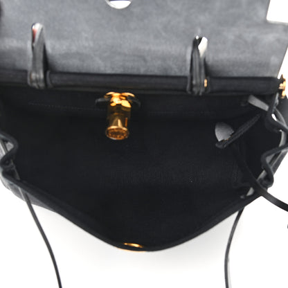 Hermes Military Toile Vache Hunter Herbag Zip PM 31 Black 6 of 12
