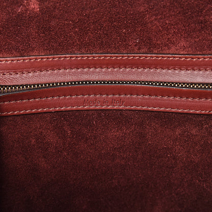 Celine Natural Calfskin Medium Phantom Luggage Burgundy 5 of 21