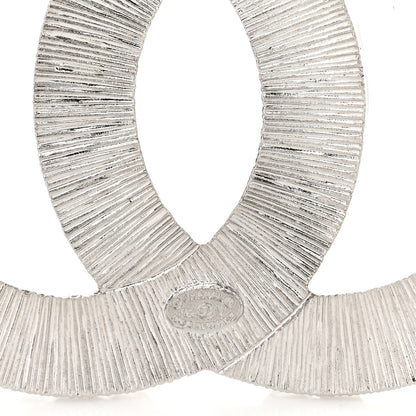Chanel Baguette Crystal CC Brooch Silver 4 of 4