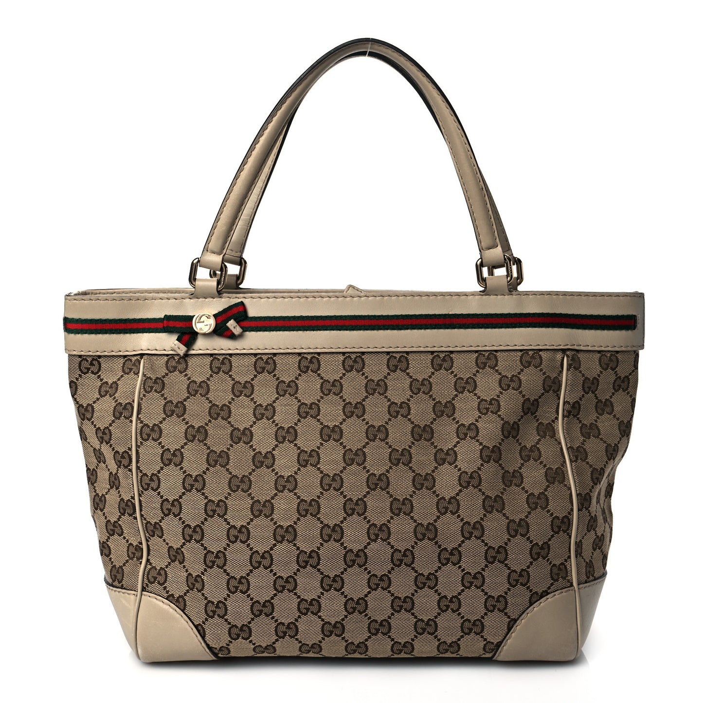 Monogram Web Medium Mayfair Tote Off White