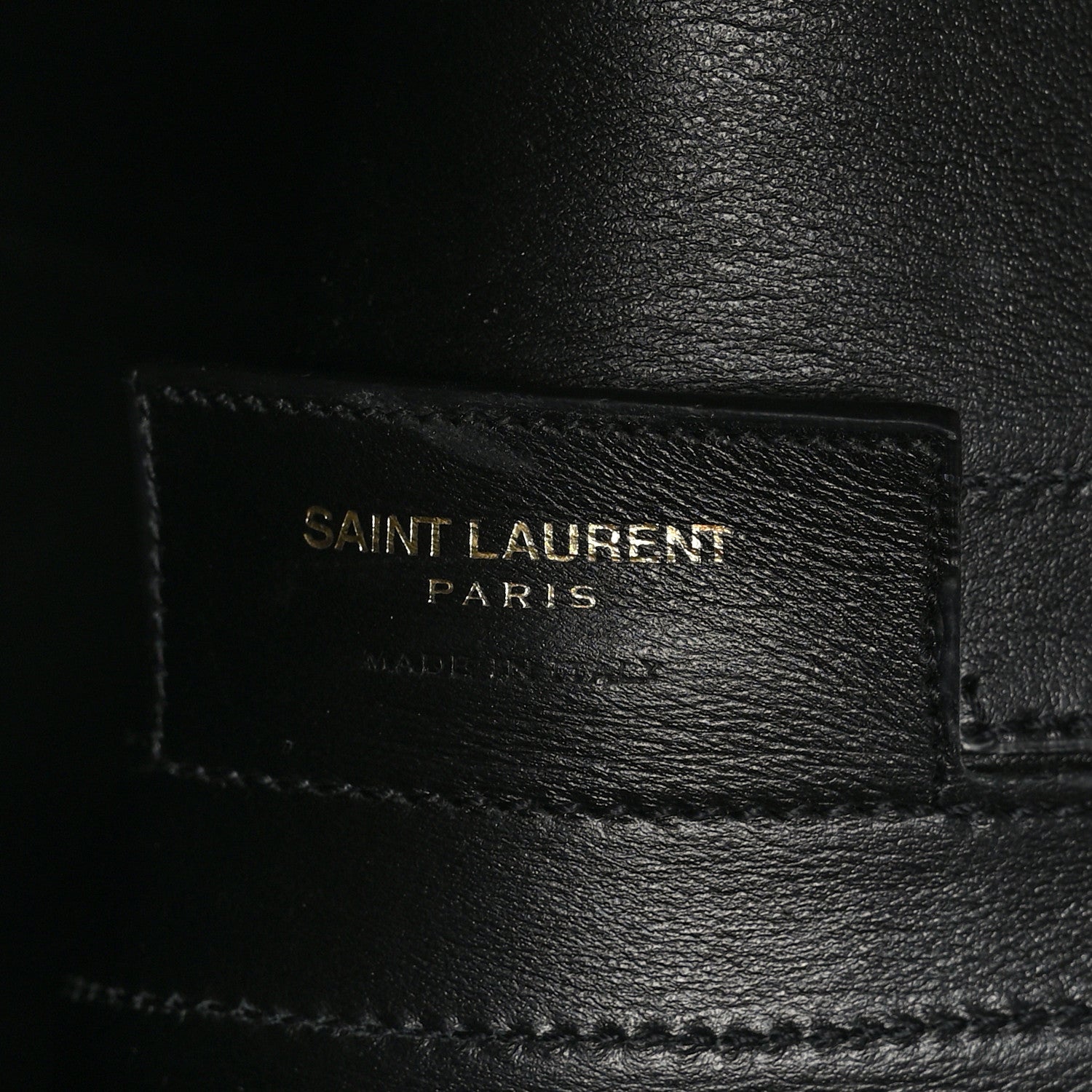 Saint Laurent Grained Calfskin Medium Emmanuelle Bucket Bag Black 8 of 10