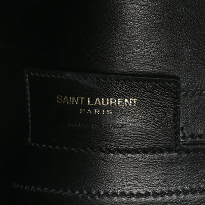 Saint Laurent Grained Calfskin Medium Emmanuelle Bucket Bag Black 8 of 10