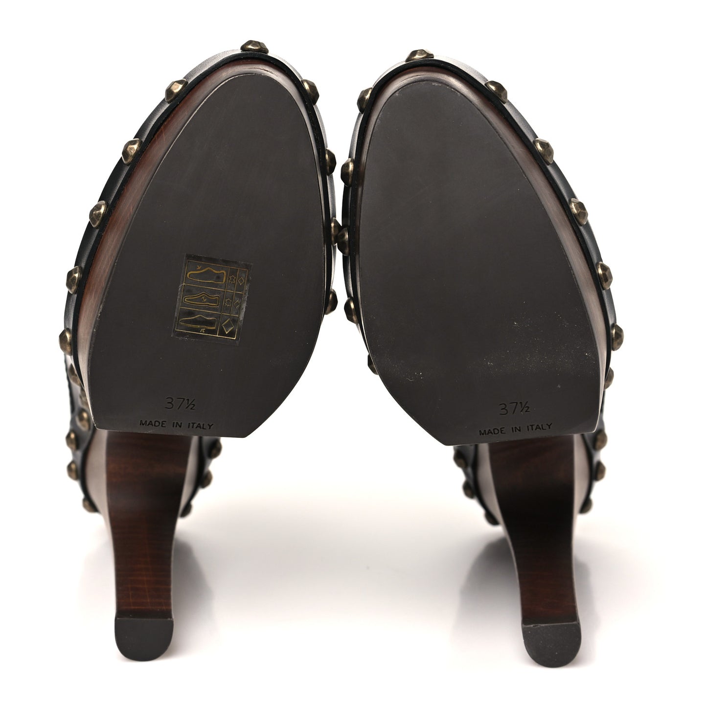Smooth Calfskin Camoy Clogs 37.5 Black