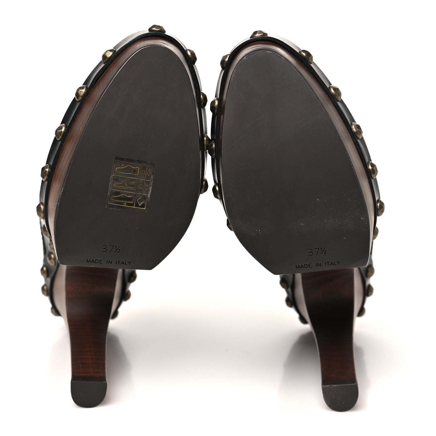 Saint Laurent Smooth Calfskin Camoy Clogs 37.5 Black 6 of 10