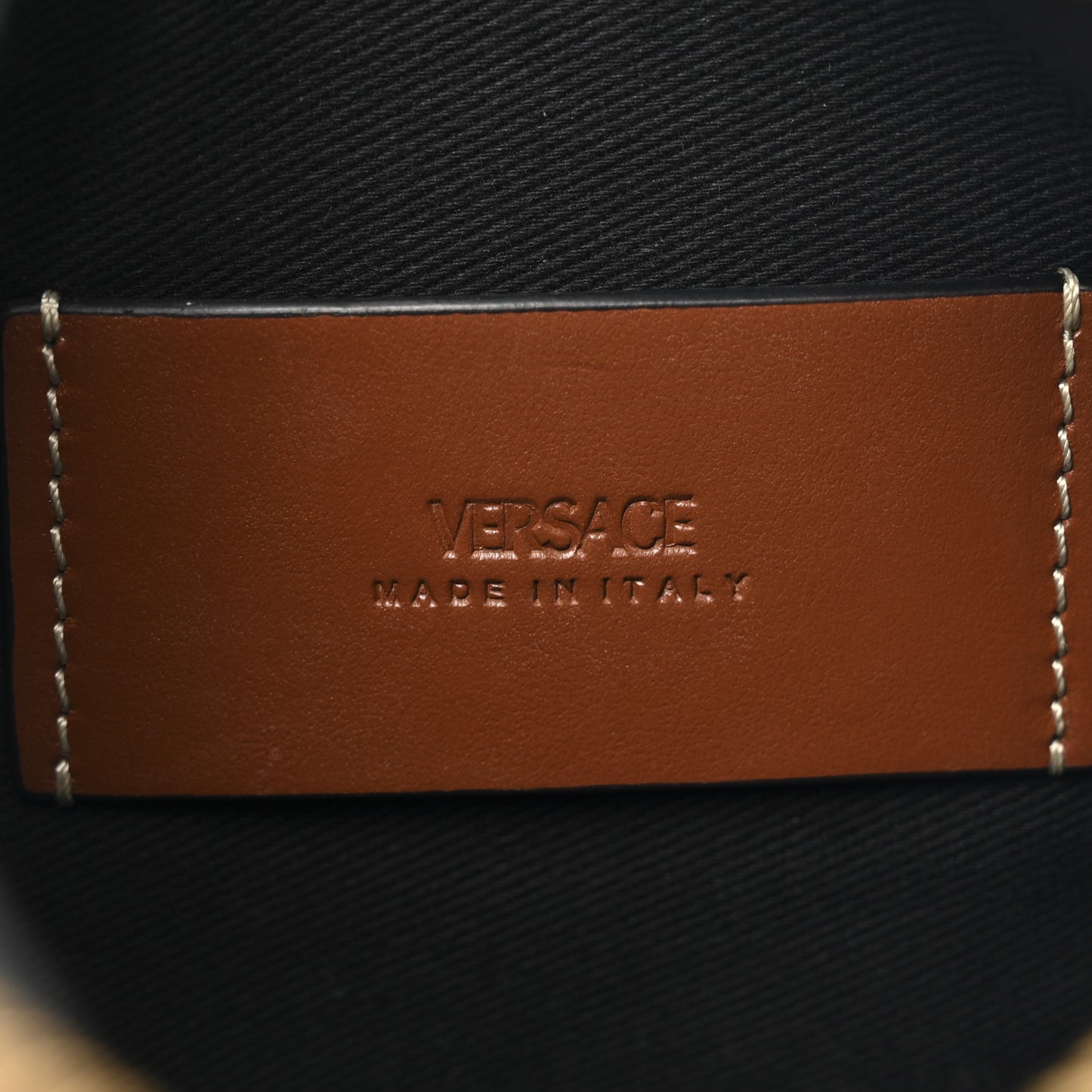 Coated Canvas La Greca Signature Mini Bag Black Carmel