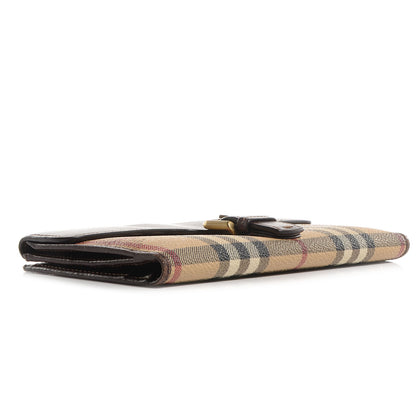 Burberry Haymarket Check Continental Wallet Brown 4 of 9