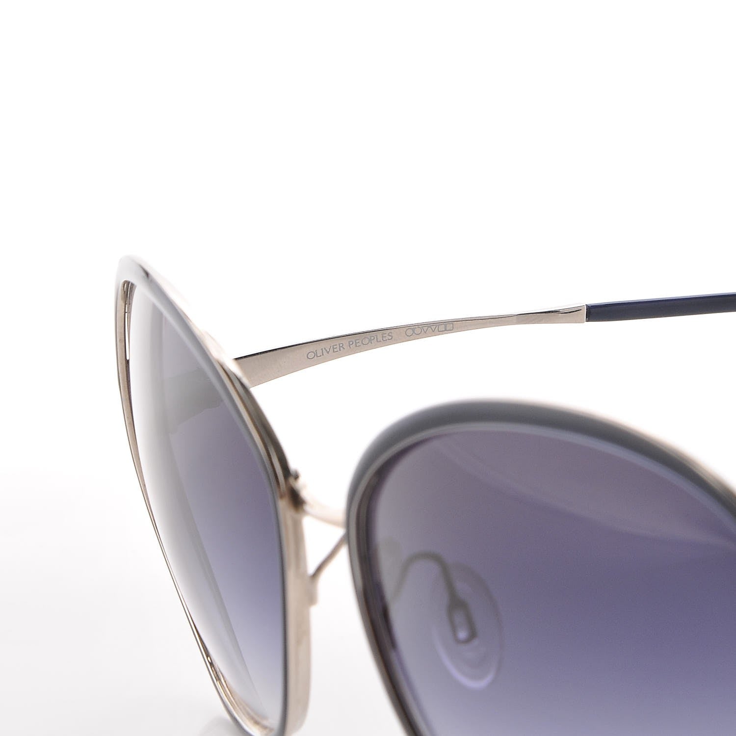 Oliver Peoples Racy Round Sunglasses Blue Silver 6 of 8