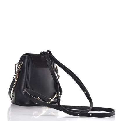 Chloe Suede Calfskin Mini Faye Backpack Black 3 of 7