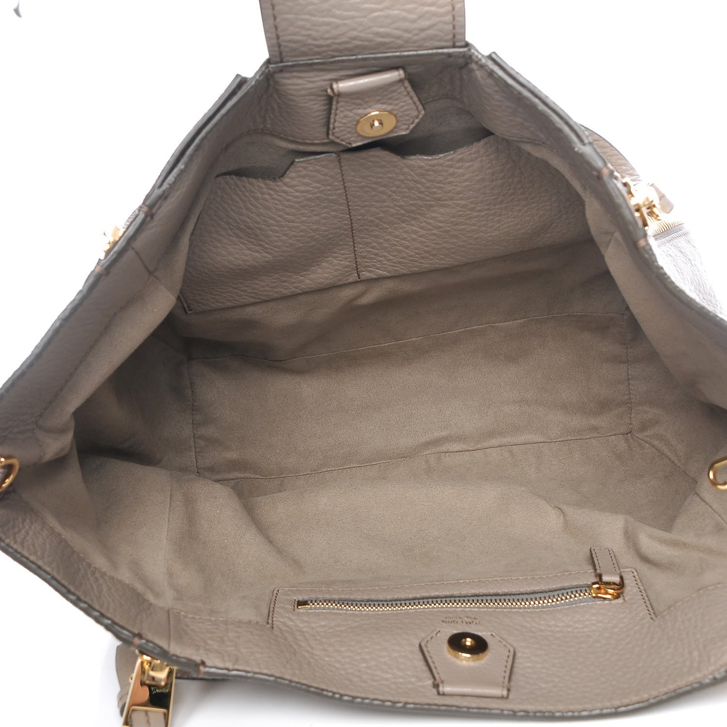 Grained Calfskin Medium Sedgwick Zipper Warm Taupe