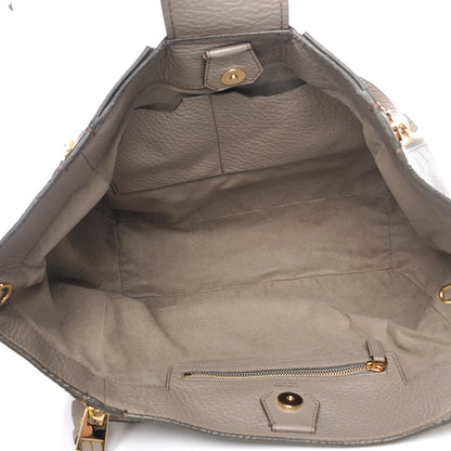 Tom Ford Grained Calfskin Medium Sedgwick Zipper Warm Taupe 8 of 11