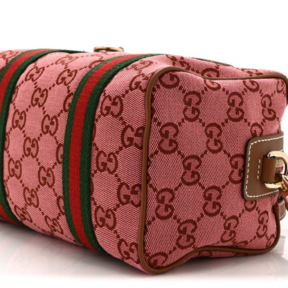 Gucci GG Supreme Web Mini GG Top Handle Bag Pink Beige 10 of 10