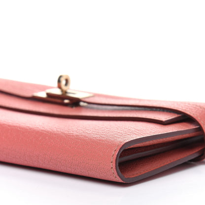 Hermes Chevre Mysore Kelly Longue Wallet Rose The 16 of 19