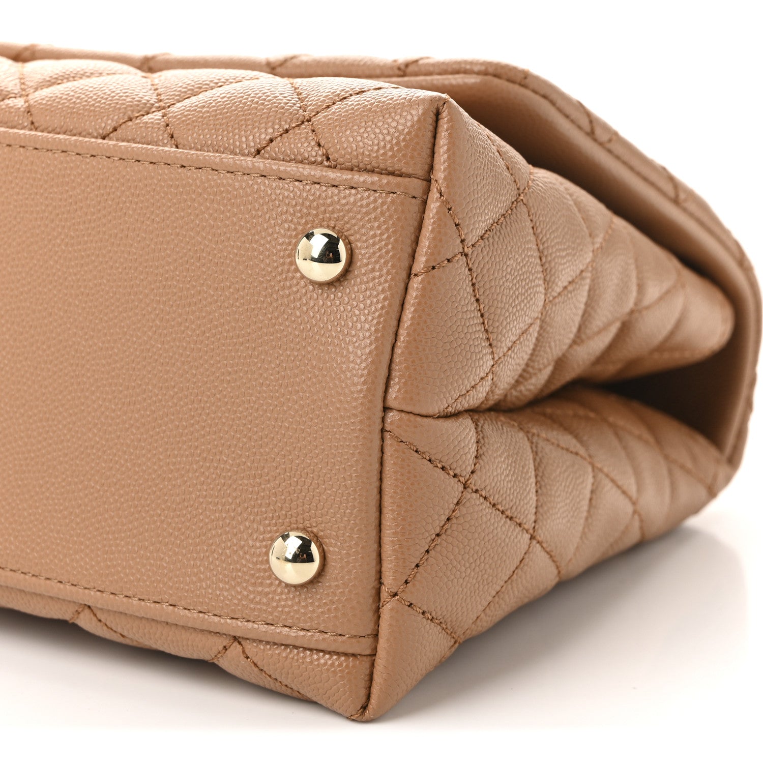 Chanel Caviar Lizard Embossed Quilted Small Coco Handle Flap Beige 10 of 10