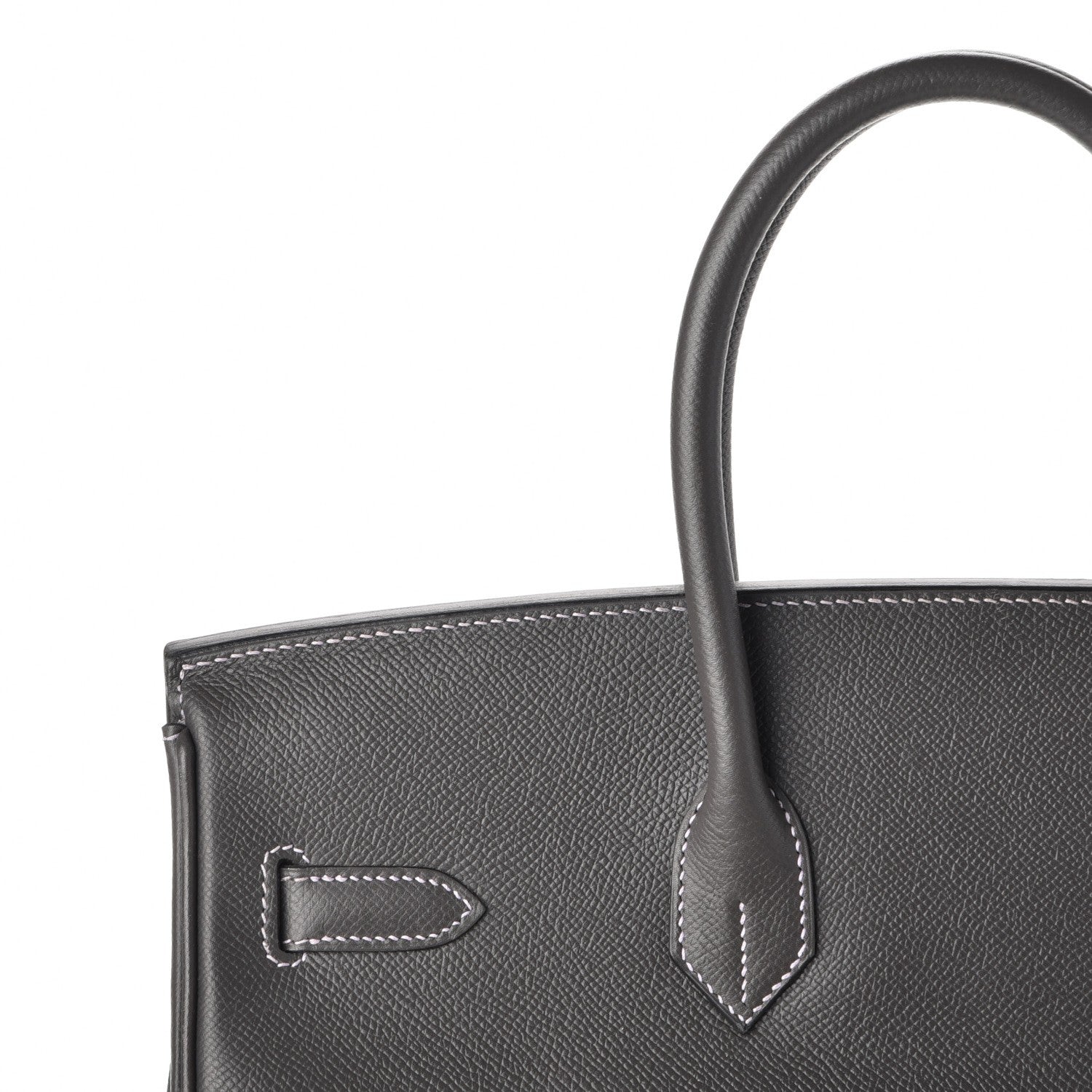 Hermes Epsom Horseshoe Birkin 35 Etain Lilac 9 of 27