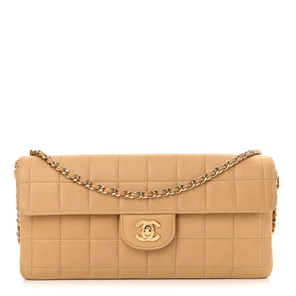 Chanel Lambskin East West Chocolate Bar Flap Beige 1 of 15