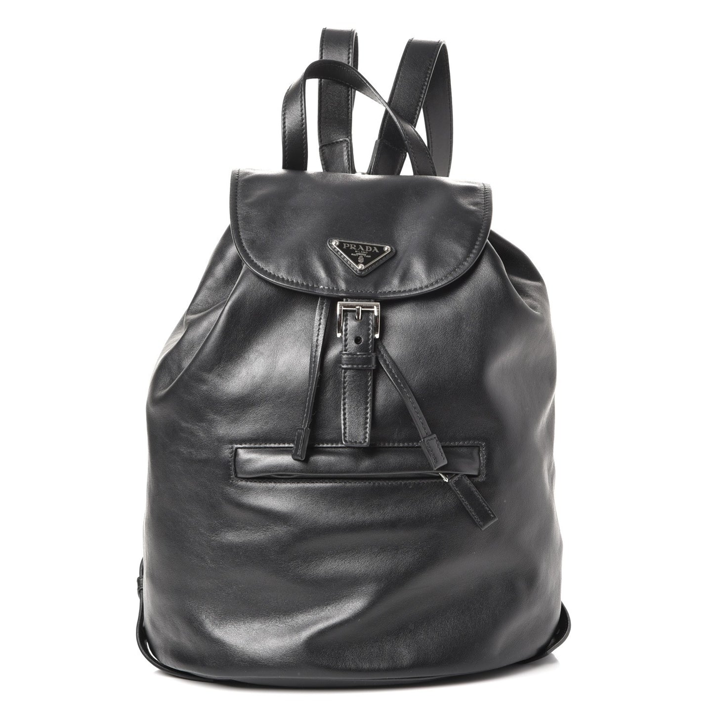 Soft Calfskin Cinch Backpack Black