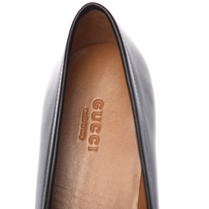 Gucci Calfskin Womens Jordaan Loafers 38.5 Black 7 of 10