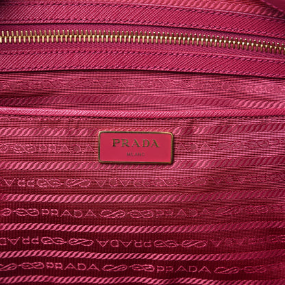 Prada Saffiano Tessuto Nylon Shopping Tote Ibisco 6 of 9