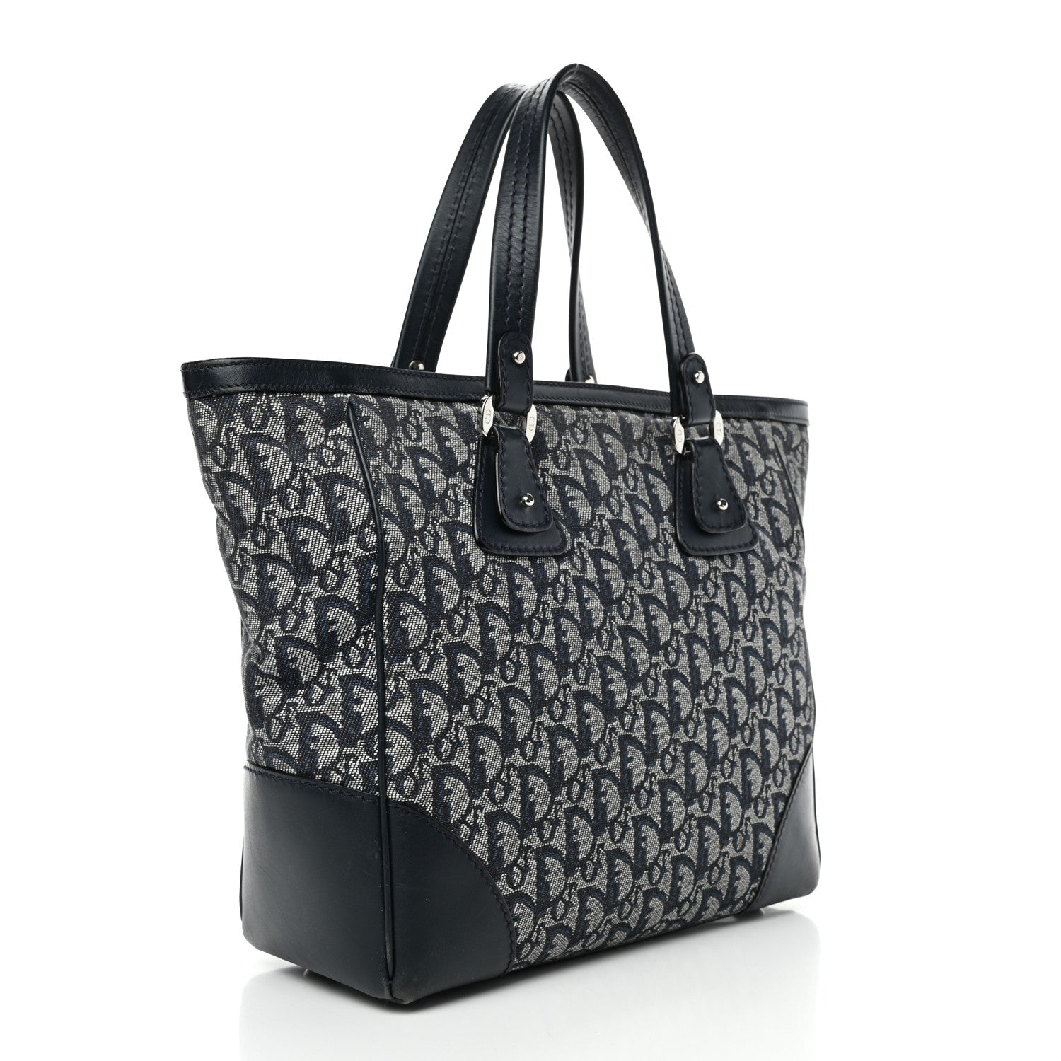 Christian Dior Denim Calfskin Monogram Tote Black 2 of 4