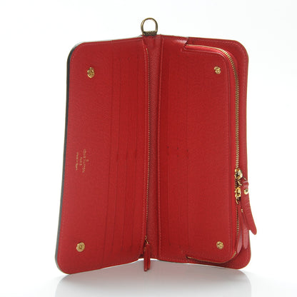Louis Vuitton Damier Ebene Insolite Wallet Red 5 of 6