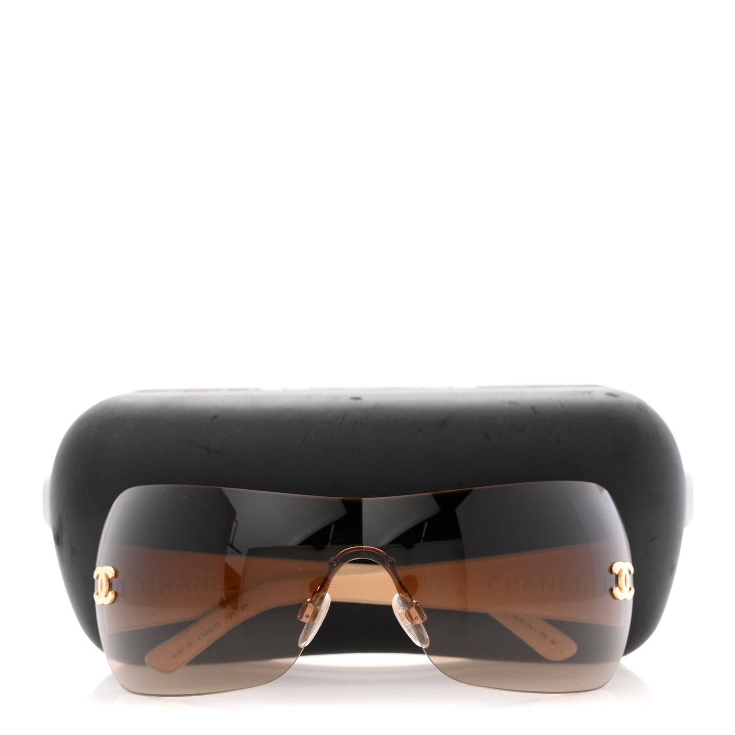 Chanel Metallic Quilted CC Sunglasses 4157-Q Beige 9 of 9