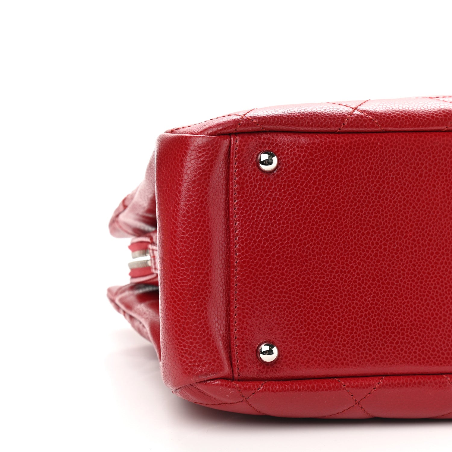 Chanel Soft Caviar Timeless Shopping Tote Red 7 of 8