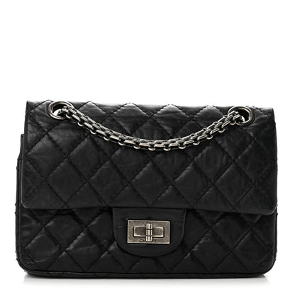 Chanel Aged Calfskin Quilted 2.55 Reissue Mini Flap Black 1 of 13
