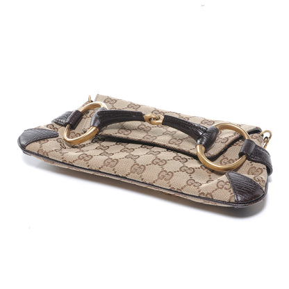 Gucci Monogram Horsebit Clutch Ebony 4 of 7