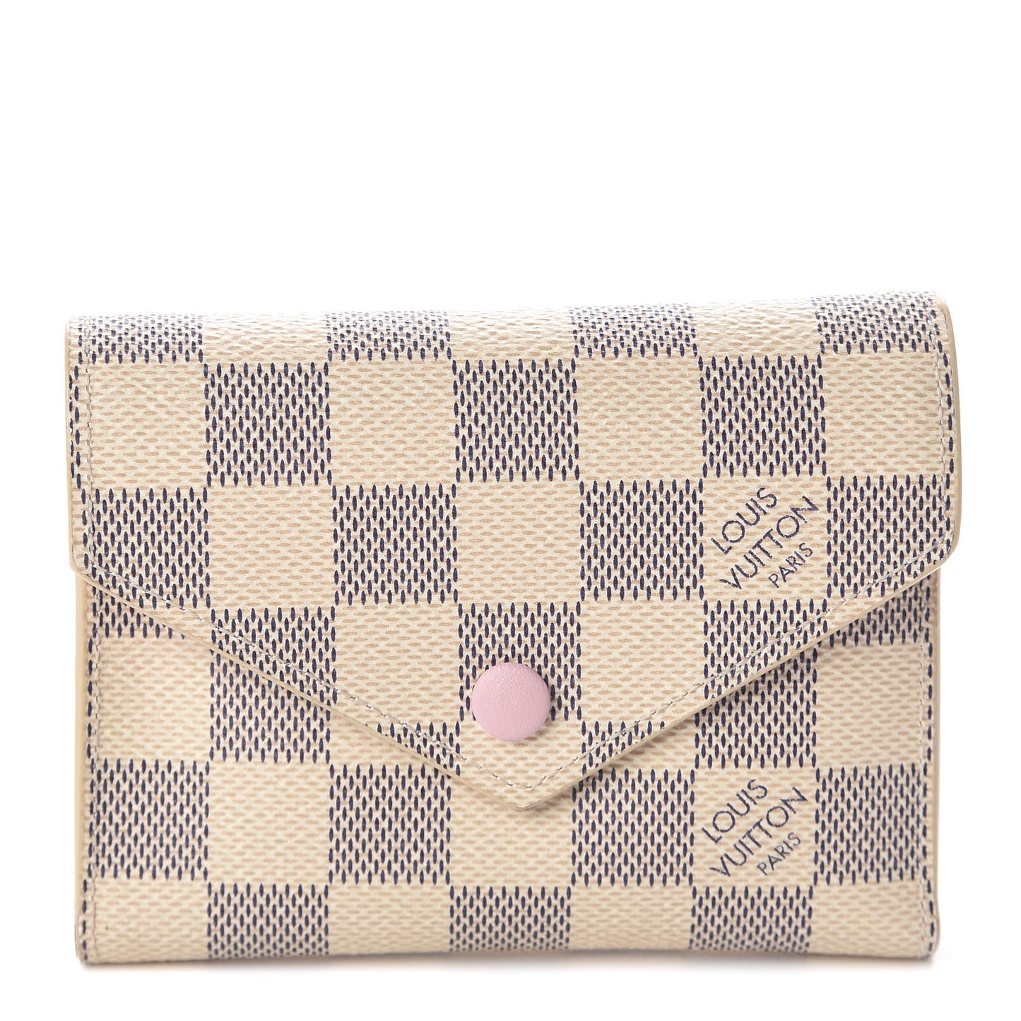 Damier Azur Victorine Wallet Rose Ballerine