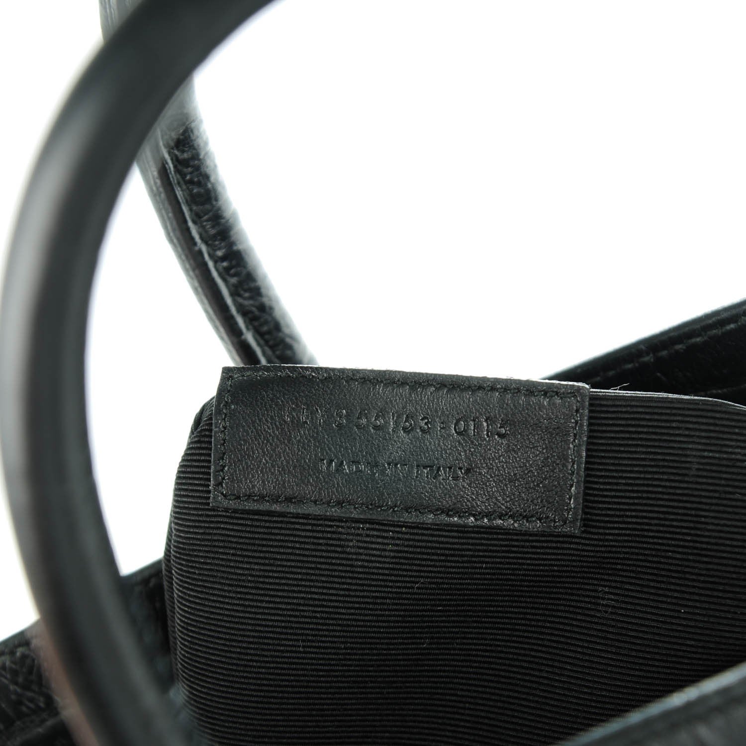 Saint Laurent Calfskin Crocodile Embossed Small Sac de Jour Black 7 of 7