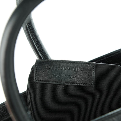 Saint Laurent Calfskin Crocodile Embossed Small Sac de Jour Black 7 of 7