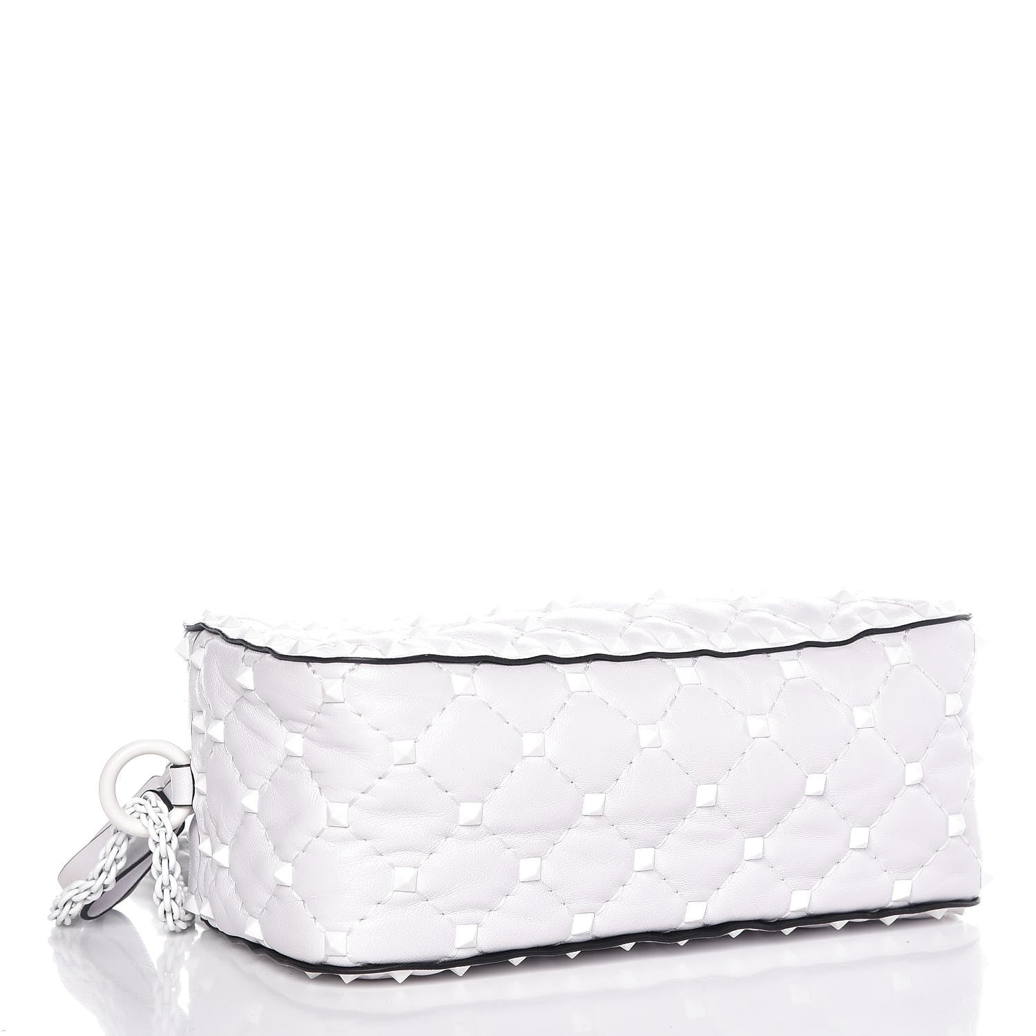 Valentino Garavani Lambskin Free Rockstud Spike Camera Bag Optic White 4 of 7