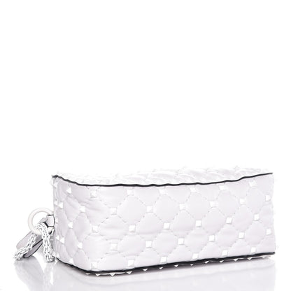 Valentino Garavani Lambskin Free Rockstud Spike Camera Bag Optic White 4 of 7