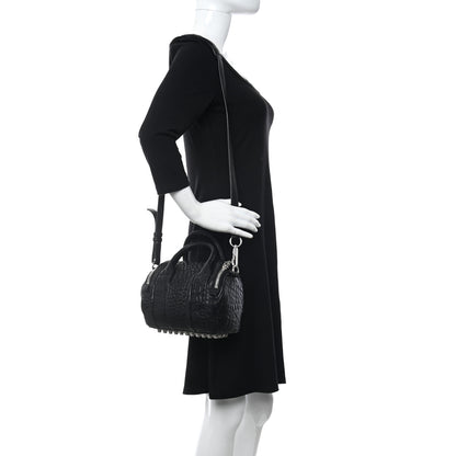 Alexander Wang Pebbled Lambskin Mini Rockie Black Rhodium Hardware 2 of 8