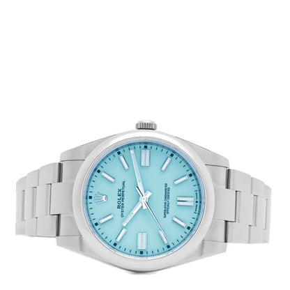Rolex Stainless Steel 41mm Oyster Perpetual Watch Turquoise 124300 4 of 5