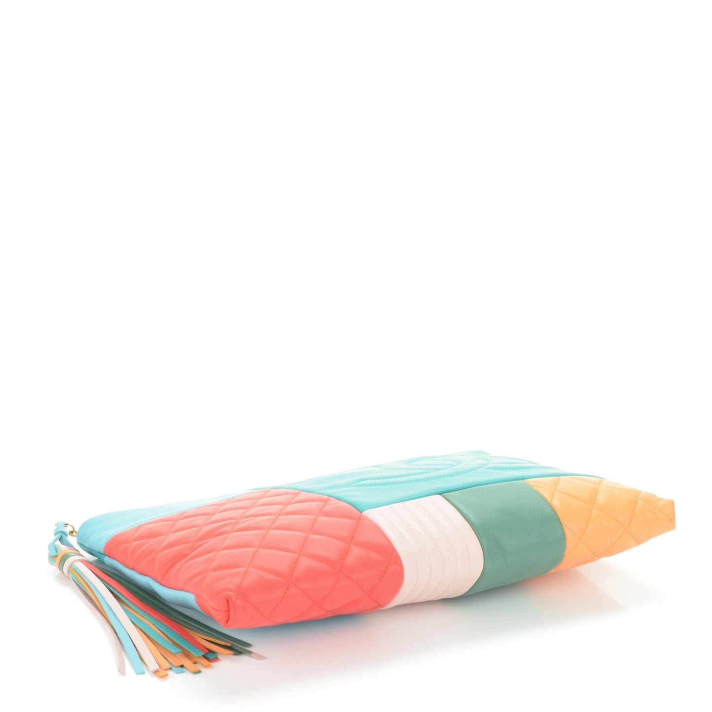 Lambskin Patchwork Large Cosmetic Case Multicolor