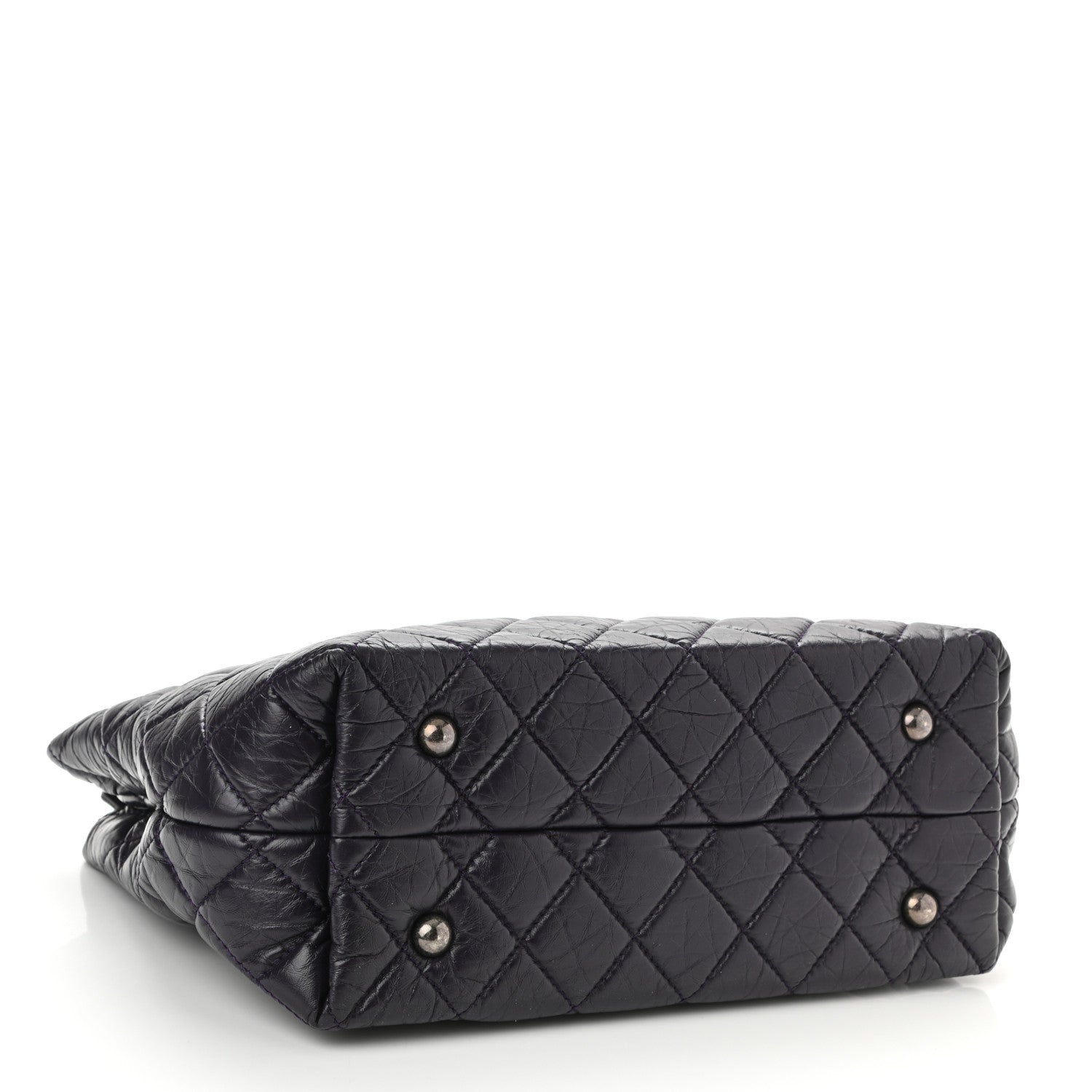 Chanel Aged Calfskin Quilted Reissue 2.55 Tote Dark Purple 4 of 10