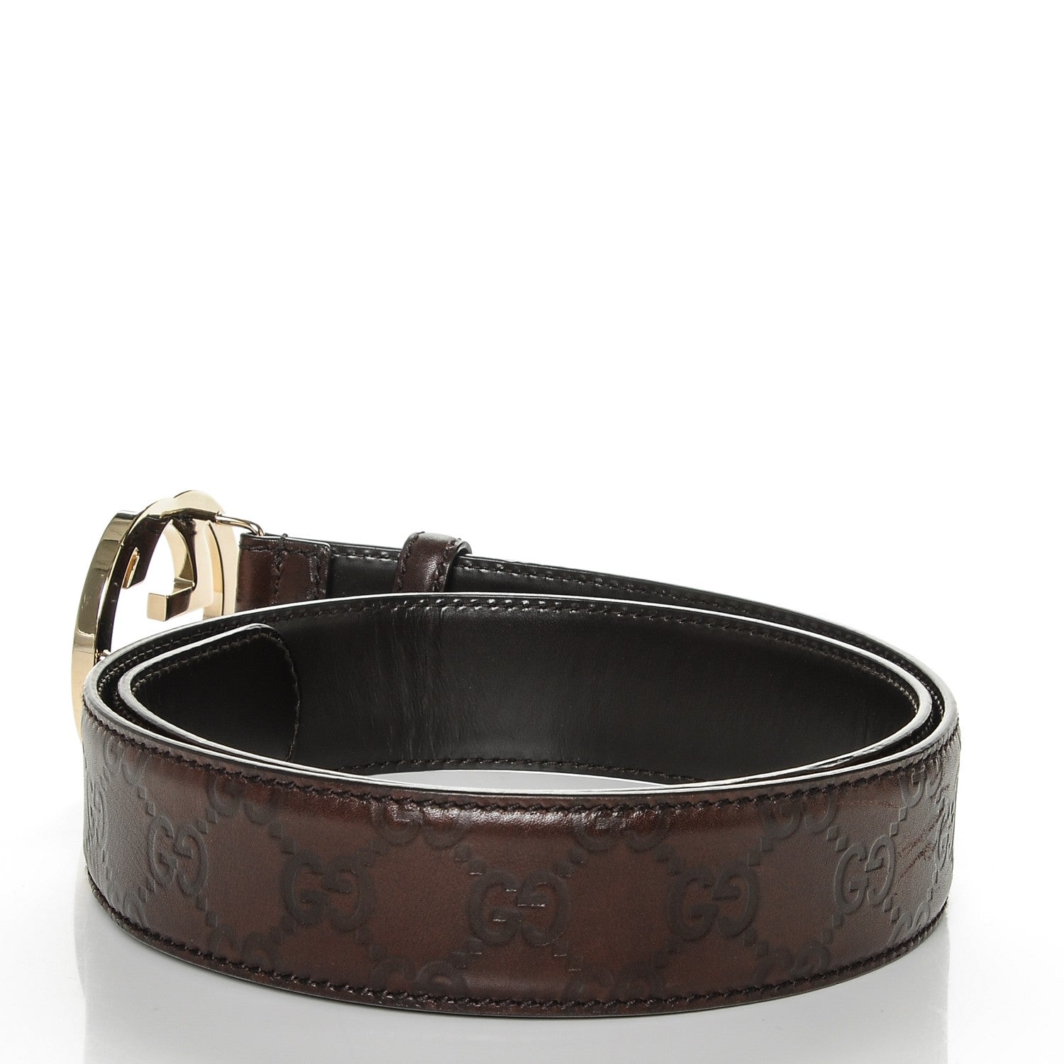 Gucci Guccissima Interlocking G 40mm Belt 90 36 Dark Brown 3 of 6