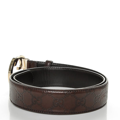 Gucci Guccissima Interlocking G 40mm Belt 90 36 Dark Brown 3 of 6