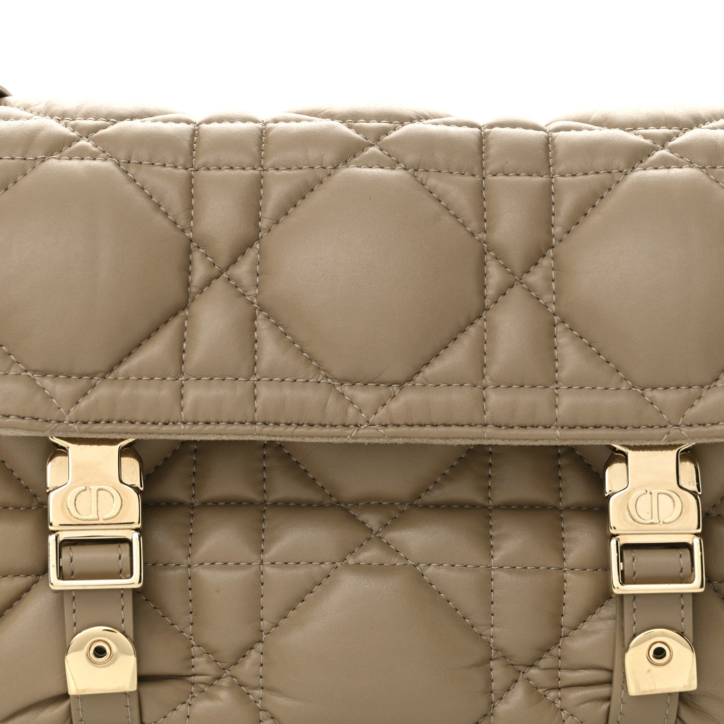 Calfskin Macrocannage Small Diorcamp Messenger Sand